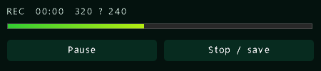 Native recorder control window with sample recording