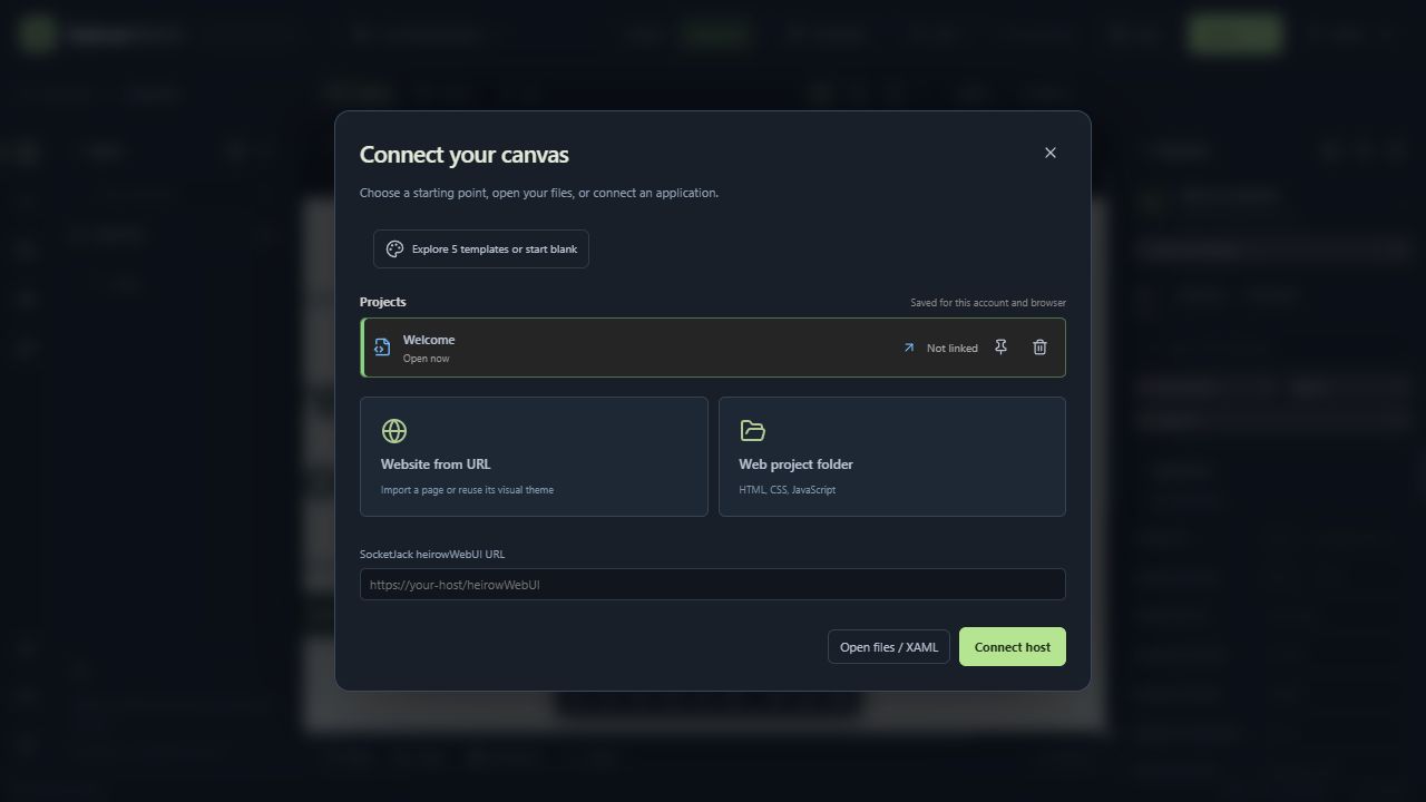 Projects and source connections in the connected sample project